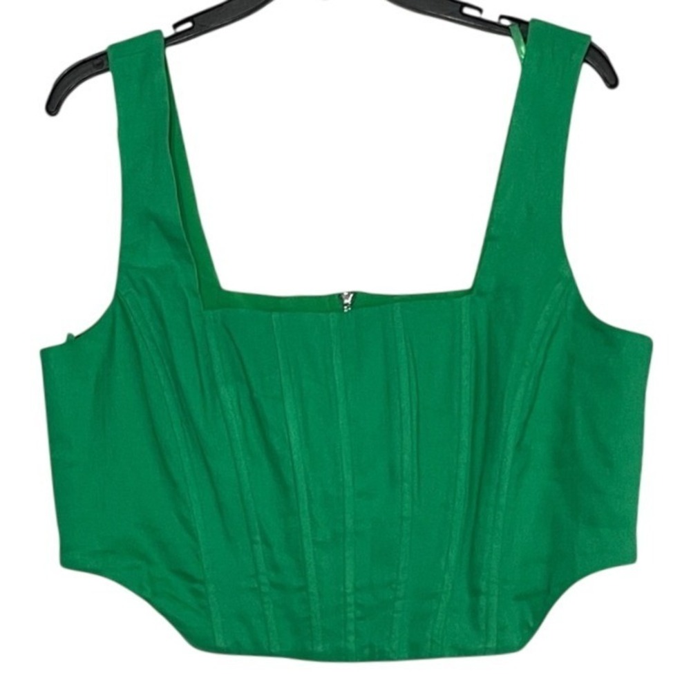 NWT Gianni Bini GB Crop Top Linen Blend Size 10